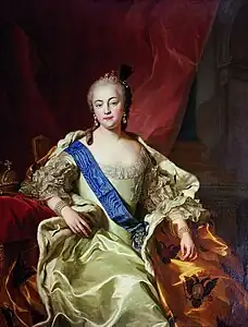 Portrait de l’impératrice Élisabeth Petrovna (1760), palais de Peterhof.
