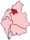 A small constituency, to the north of the centre of the county.