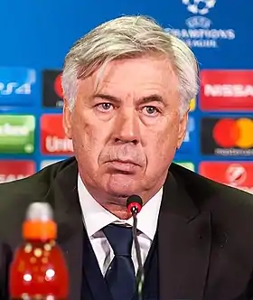 Ancelotti, vainqueur des 10e et 14e Ligue des champions.