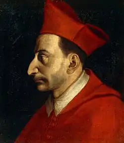 Homme vêtu de l'habit de cardinal