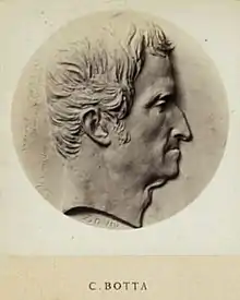 Carlo Botta, médaillon par David d'Angers