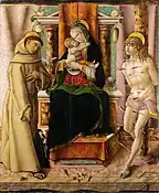 Vierge à l’Enfant avec saint François et saint Sébastien.