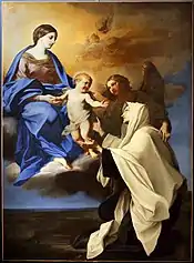 Apparition de la Madone à l’Enfant à Sainte Françoise Romaine, Carlo Maratta, 1655-56, Eglise Sant’Angelo Magno