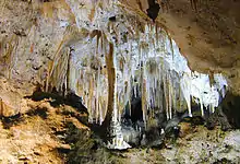 Intérieur d'une caverne du parc national des grottes de Carlsbad