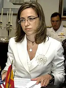 Carme Chacón, ministre du Logement entre 2007 et 2008, ministre de la Défense entre 2008 et 2011.