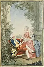 Carmontelle : Le marquis d'Ecquevilly et ses filles (1767)