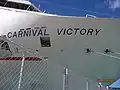 La proue du Carnival Victory