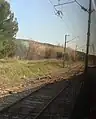 Le raccordement de la ligne Carnoules-Gardanne avec la ligne Marseille - Vintimille (vue en direction de Gardanne).