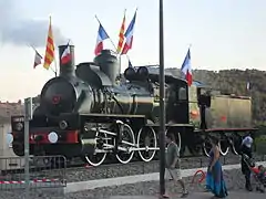La locomotive 4B9 après son déplacement et l'ajout de son tender.