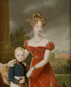 La duchesse de Berry et son fils par François Gérard, 1828.