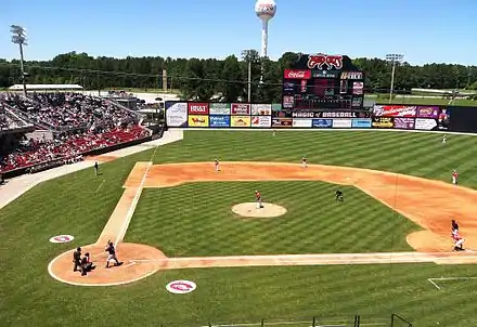 Description de l'image Carolina Mudcats at Five County Stadium.jpg.