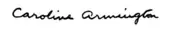 signature de Caroline Armington