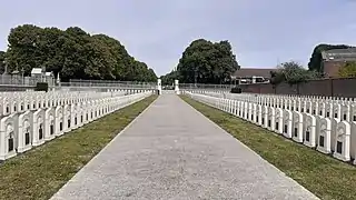 Carré militaire du cimetière de Roubaix.