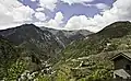 Vue de la vallée de la Gran Valira et de la ville de Sant Julià de Lòria.