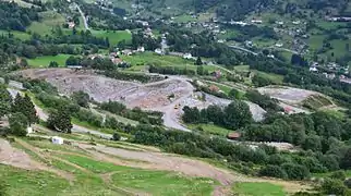 Carrière de granite en activité.