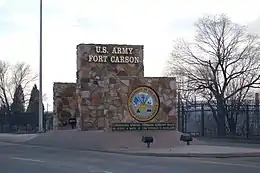 Entrée de Fort Carson, installation de l'armée américaine située au sud de Colorado Springs.