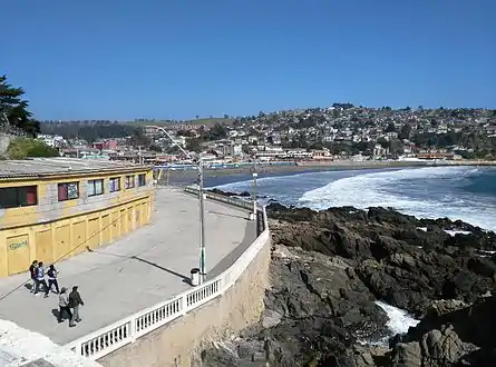 Vue sur la plage Chiica