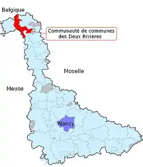 Localisation de Communauté de communes des Deux Rivières