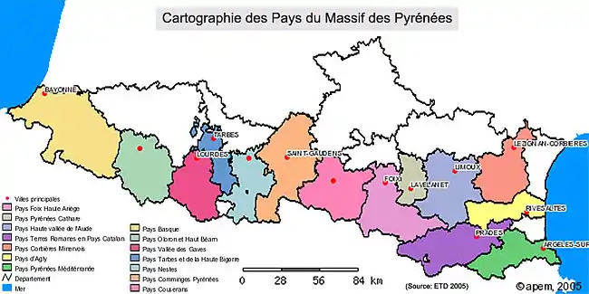 Localisation de Pays de Tarbes et de la Haute Bigorre