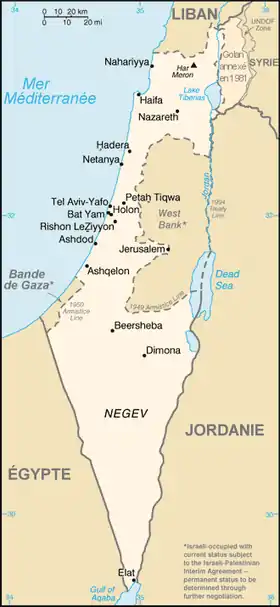 carte : Géographie d'Israël