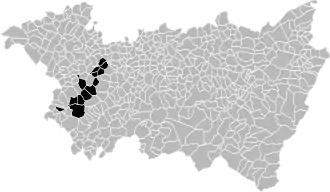 Carte des communes des Vosges.