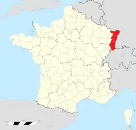 Localisation de Collectivité européenne d'Alsace