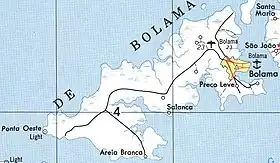 Carte de l'île de Bolama dressée en 1953 par l'US Army