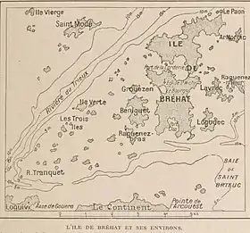 Carte de l'archipel de Bréhat.