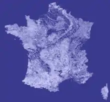 Carte de France du réseau hydrographique
