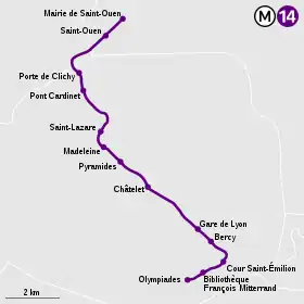 Voir la carte de la ligne.