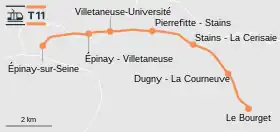 Voir la carte de la ligne.