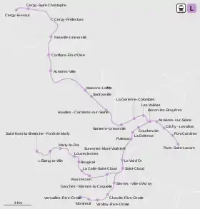 Voir la carte de la ligne.