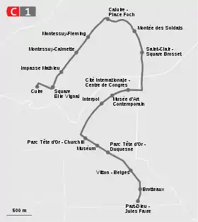 Voir la carte de la ligne.