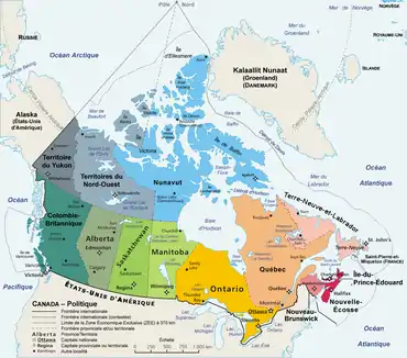 Carte administrative du Canada