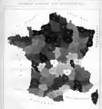 Carte de France des crimes contre les propriétés (1833)