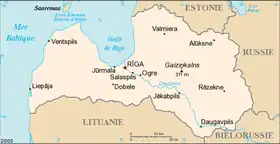 carte : Géographie de la Lettonie