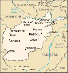 carte : Géographie de l'Afghanistan