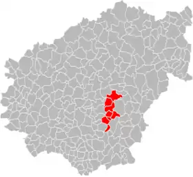 Localisation de Communauté de communes du Doustre et du Plateau des Étangs