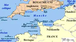 Carte de la Manche avec la baie de Seine.