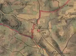 Ancienne carte d'État-major mentionnant le hameau.