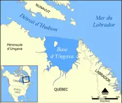 Carte de la baie d'Ungava