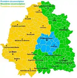 Les circonscriptions de 1958 à 2012.