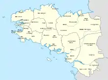 37 terroirs placés sur la carte de la Bretagne historique.