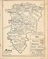 Carte économique du département de l'Aisne vers 1950.