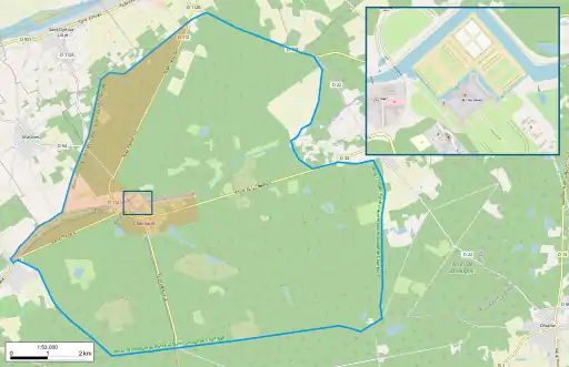 Carte du Domaine national de Chambord
