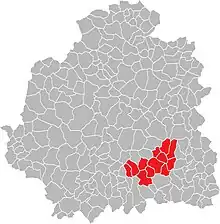 Situation du canton de Neuvy-Saint-Sépulchre, dans le département de l'Indre, de 1790 à mars 2015.