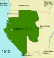 Carte du Gabon en 1910