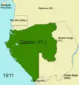 Carte du Gabon en 1911