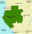 Carte du Gabon en 1946