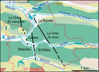Carte du sous-sol de Candé.